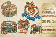 Nostalgic Christmas Clipart Bundle, a Seasonal Illustration by Ink Gallery (Thumbnail 2 of 10)