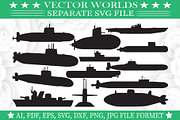 Submarine Svg, Ocean, Sea, Navy Svg, an Object Graphic by VectorWorlds (Thumbnail 1 of 3)