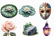 Watercolor Gothic Riverie Clipart, an Illustration by Craft Nest (Thumbnail 2 of 6)