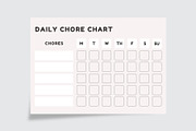 Minimal Daily Chore Chart Sheet, a Stationery Template by Amit Debnath (Thumbnail 2 of 2)