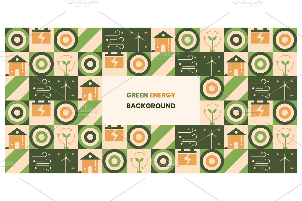 Green energy background, a Decorative Illustration by Creative Backgrounds