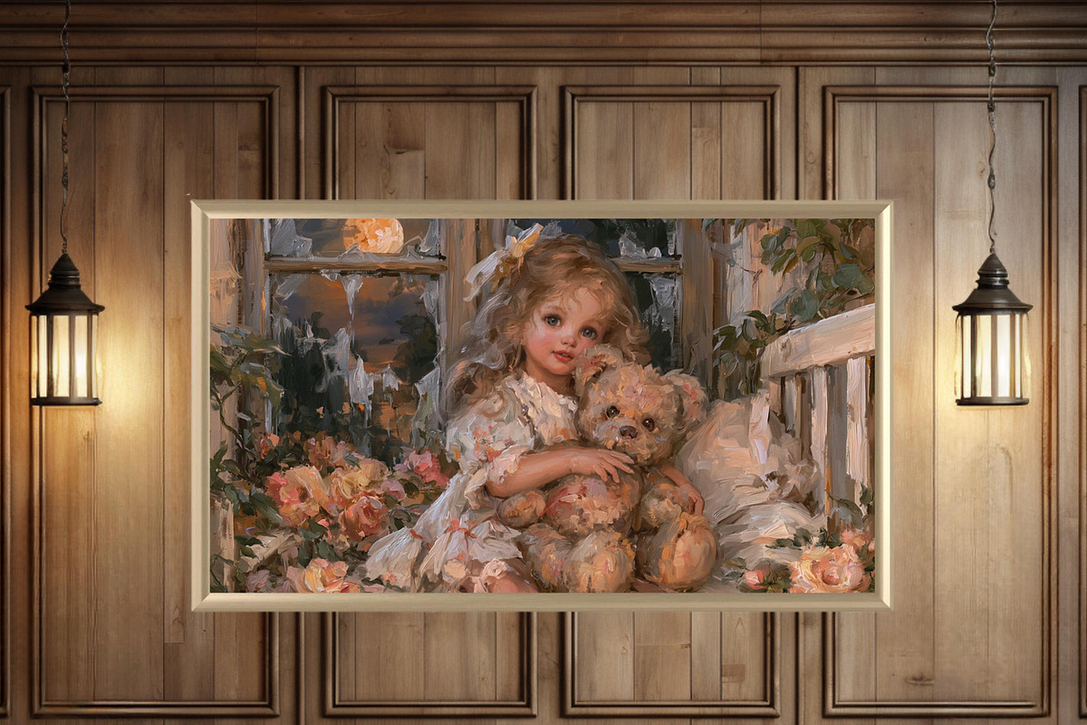 Halloween Oil Painting Frame Tv Art, a Seasonal Illustration by PrintablesByFranklyn (Photo 9 of 11)