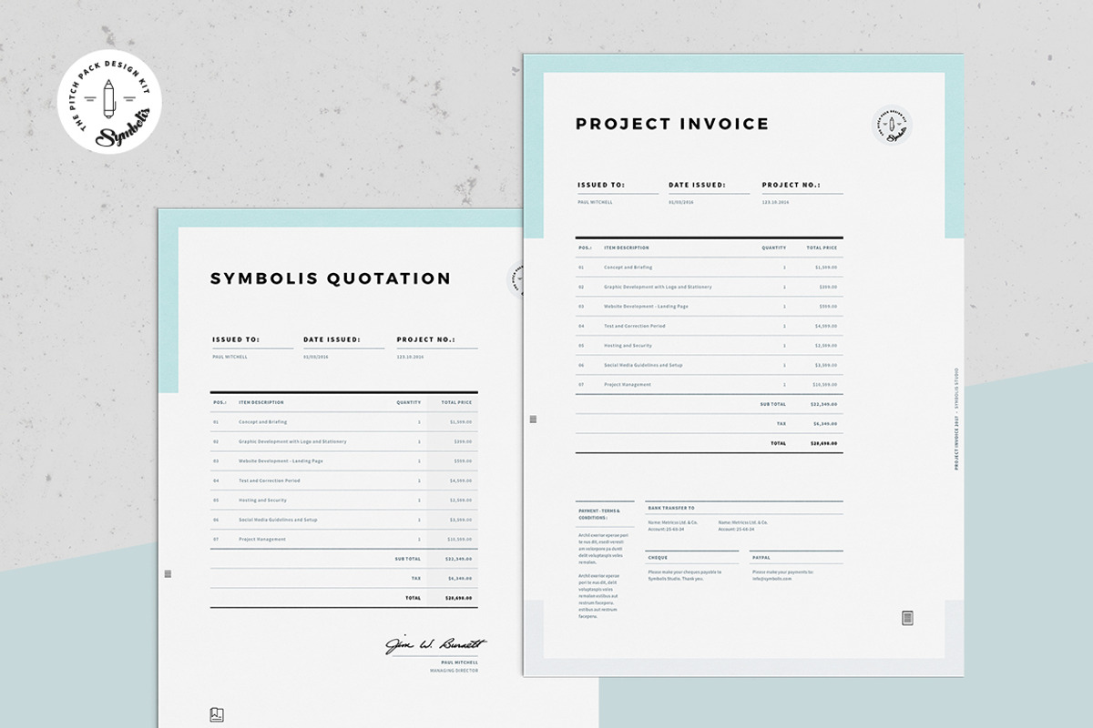 Brief - Estimation - Invoice, a Stationery Template by Egotype (Photo 5 of 6)