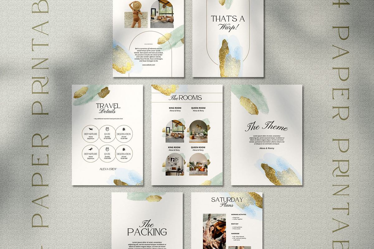 Luxury  Bachelorette Itinerary Canva, a Presentation Template by SKY CREATION (Photo 7 of 7)