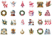 Christmas Clipart Bundle, an Illustration by Designworld (Thumbnail 3 of 5)