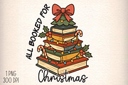 Christmas All Booked for Christmas, an Illustration by Daily.Designs (Thumbnail 1 of 5)