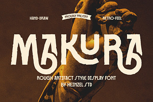 Makura Rough Artifact Display Font