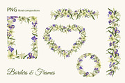 White Lily and Blue Iris set, a Decorative Illustration by L- design studio (Thumbnail 4 of 9)