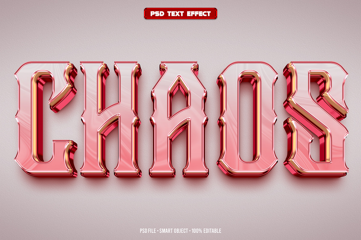 Chaos 3D editable text effect, a Brushes & More by Hello Muh