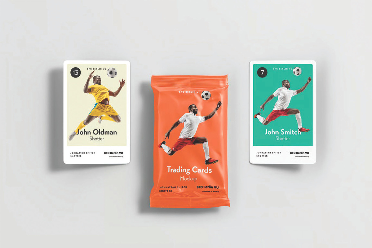 Premium Trading Cards Mockup, an Advertising Mockup by DesignRushMarket (Photo 6 of 14)