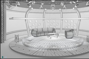 Virtual TV Studio Chat Set 20