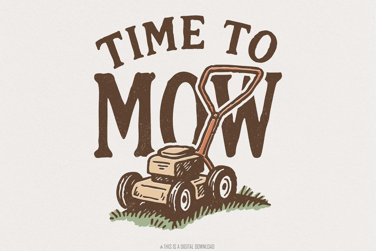 Time To Mow PNG, Lawn Mower PNG, an Illustration by SharpMarketplace (Photo 1 of 9)