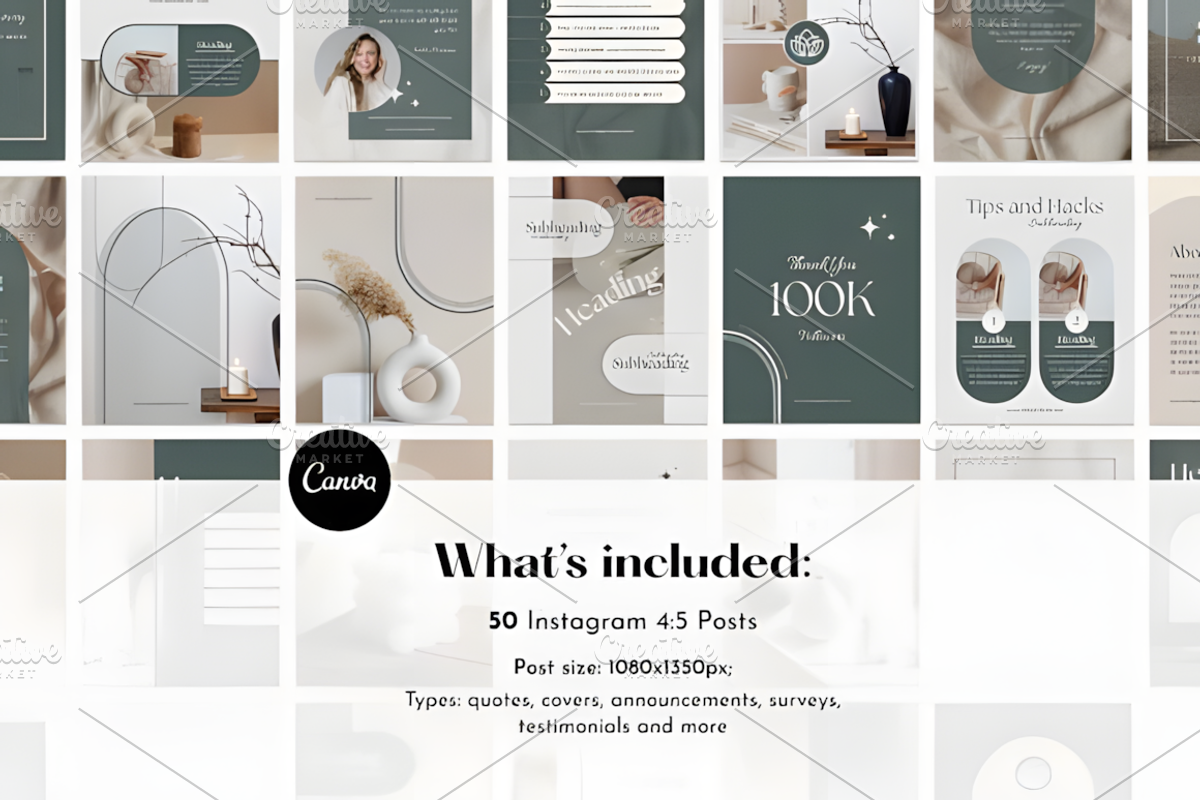 New Instagram Post Size Templates, a Social Media Template by Ink Gallery (Photo 5 of 6)