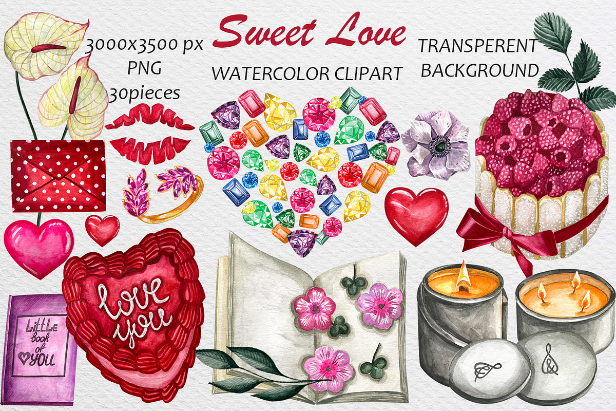 Hand Drawn Valentine's Day Icon Love, a Decorative Illustration by Fresh art by Larysa (Photo 1 of 10)