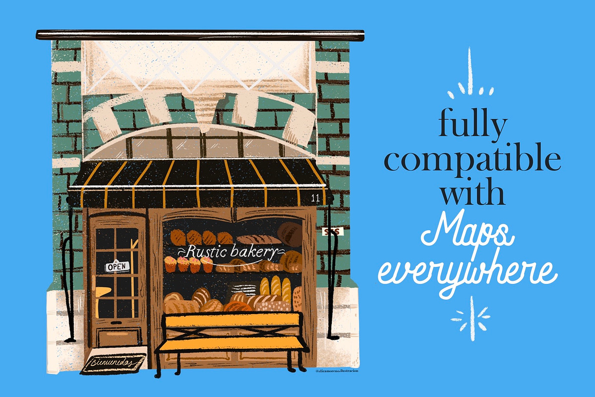 The Downtown vintage stores clip art, an Illustration by Cocoa studio by Eliza M (Photo 5 of 6)