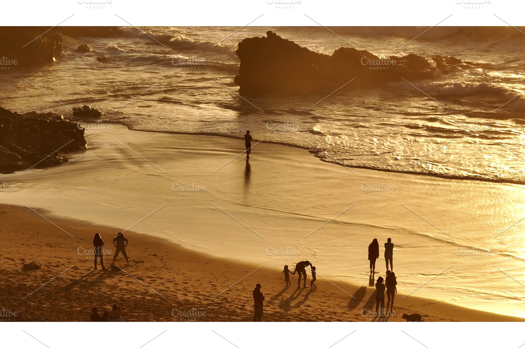 Tourists enjoying sunset on the, a Person Photo by Goinyk