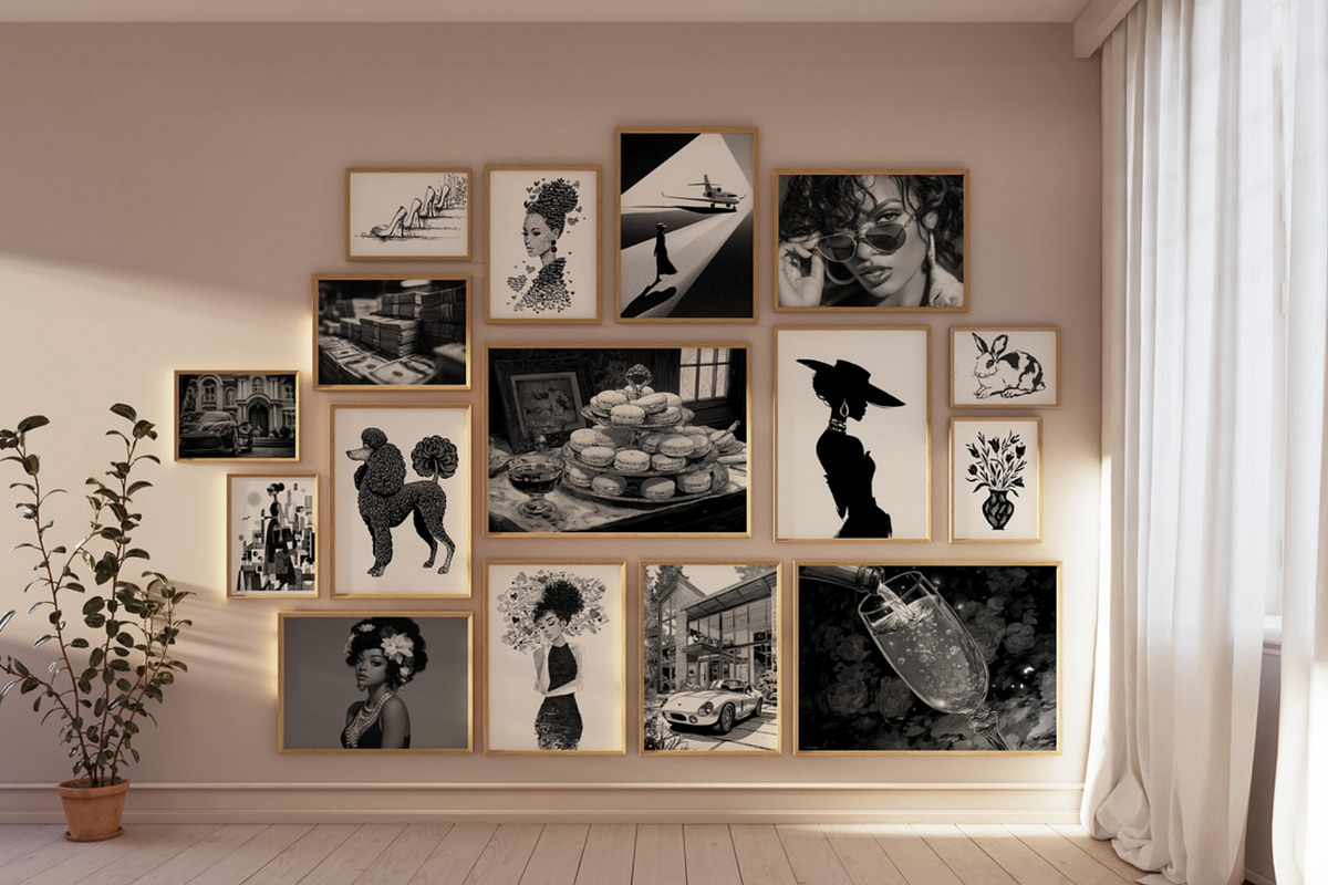 Black Dress Wall Art Collection, an Illustration by PrintablesByFranklyn (Photo 2 of 10)
