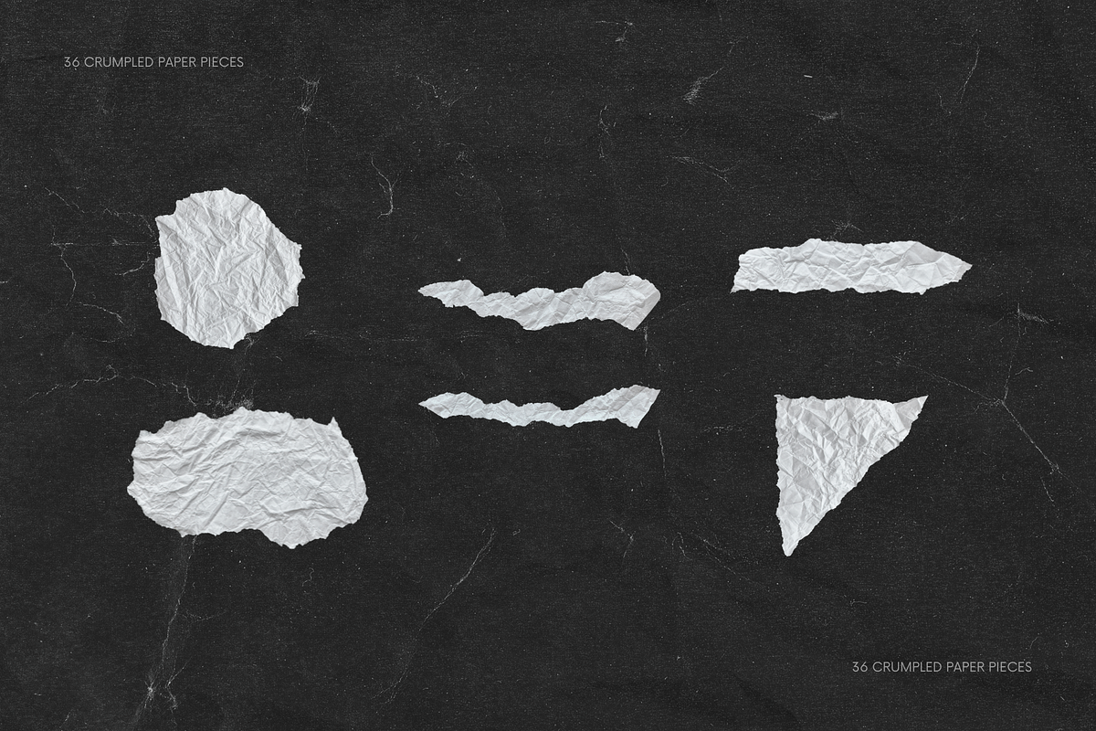 36 White Ripped Crumpled Old Papers, a Texture Graphic by Ksuview (Photo 6 of 9)
