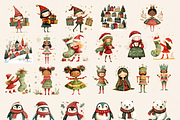 SCANDI SANTA CHRISTMAS CLIPART, a Person Illustration by Daring Digies (Thumbnail 4 of 9)
