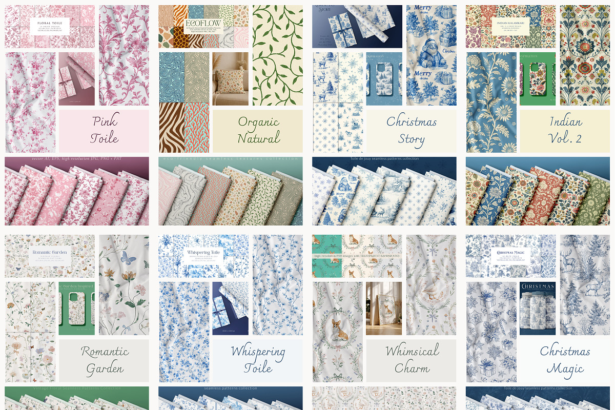 700+ Seamless Patterns Bundle, a Pattern Graphic by Olya Creative (Photo 3 of 56)