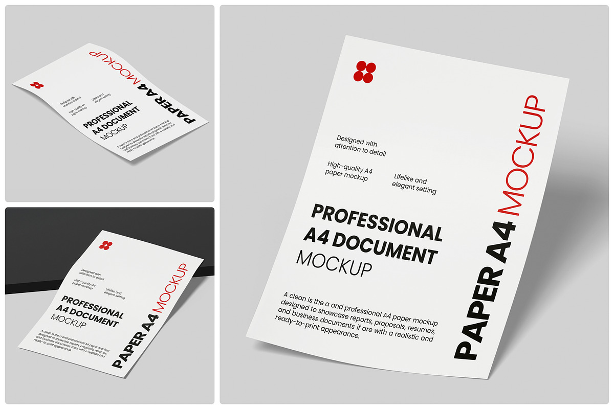 Paper A4 Mockup, an Advertising Mockup by Unerispace (Photo 1 of 5)