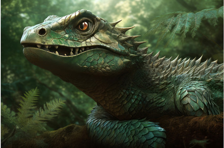 Basilisk mythical serpent. Generate, an Animal Illustration by Ylivdesign