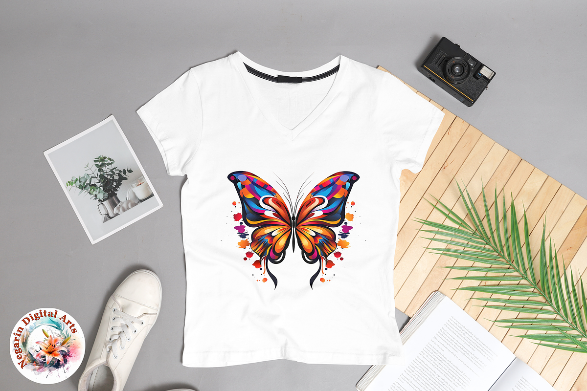 Watercolor Butterfly Logo Art, an Object Graphic by Negarin Digital Art (Photo 5 of 11)
