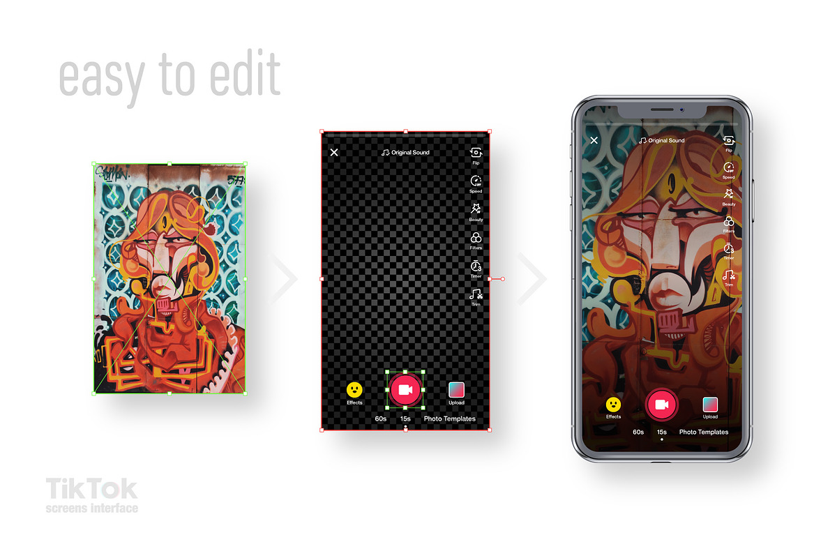 Tik Tok Screens Interface, a Social Media Template by karnofff