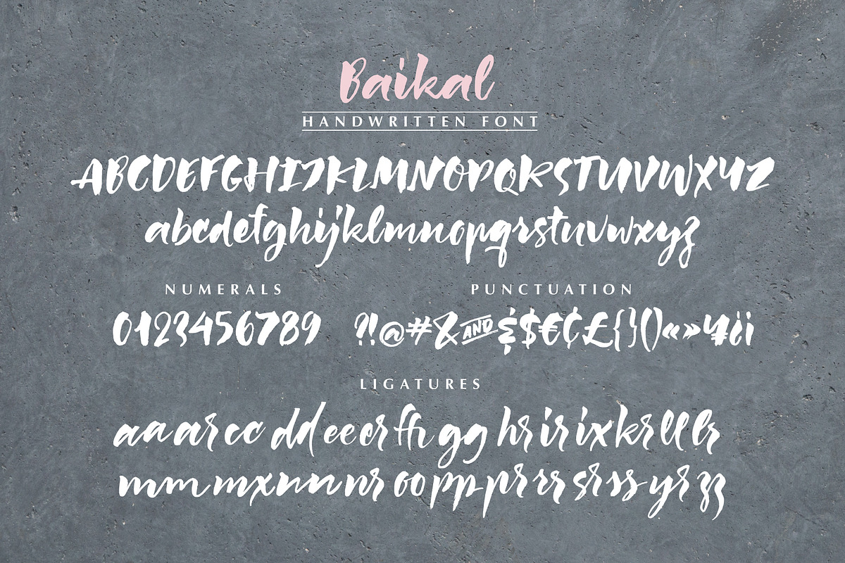 Baikal Handwritten Font with bonus preview 5