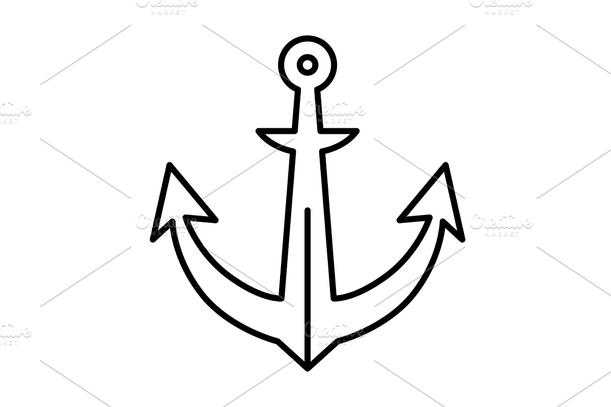 Marine port icon. Outline, a Transportation Illustration by Things for designers
