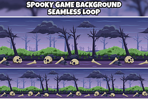 Spooky Dead Forest Game Background