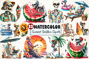 Funny Summer Skeleton Clipart, a Seasonal Illustration by Rose Art (Thumbnail 1 of 4)