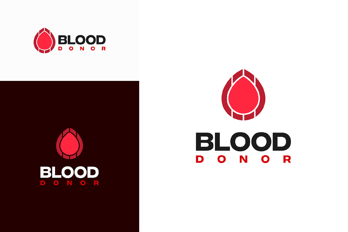 Set of Blood Donor logo designs, a Branding & Logo Template by Lucky Creative (Photo 4 of 5)