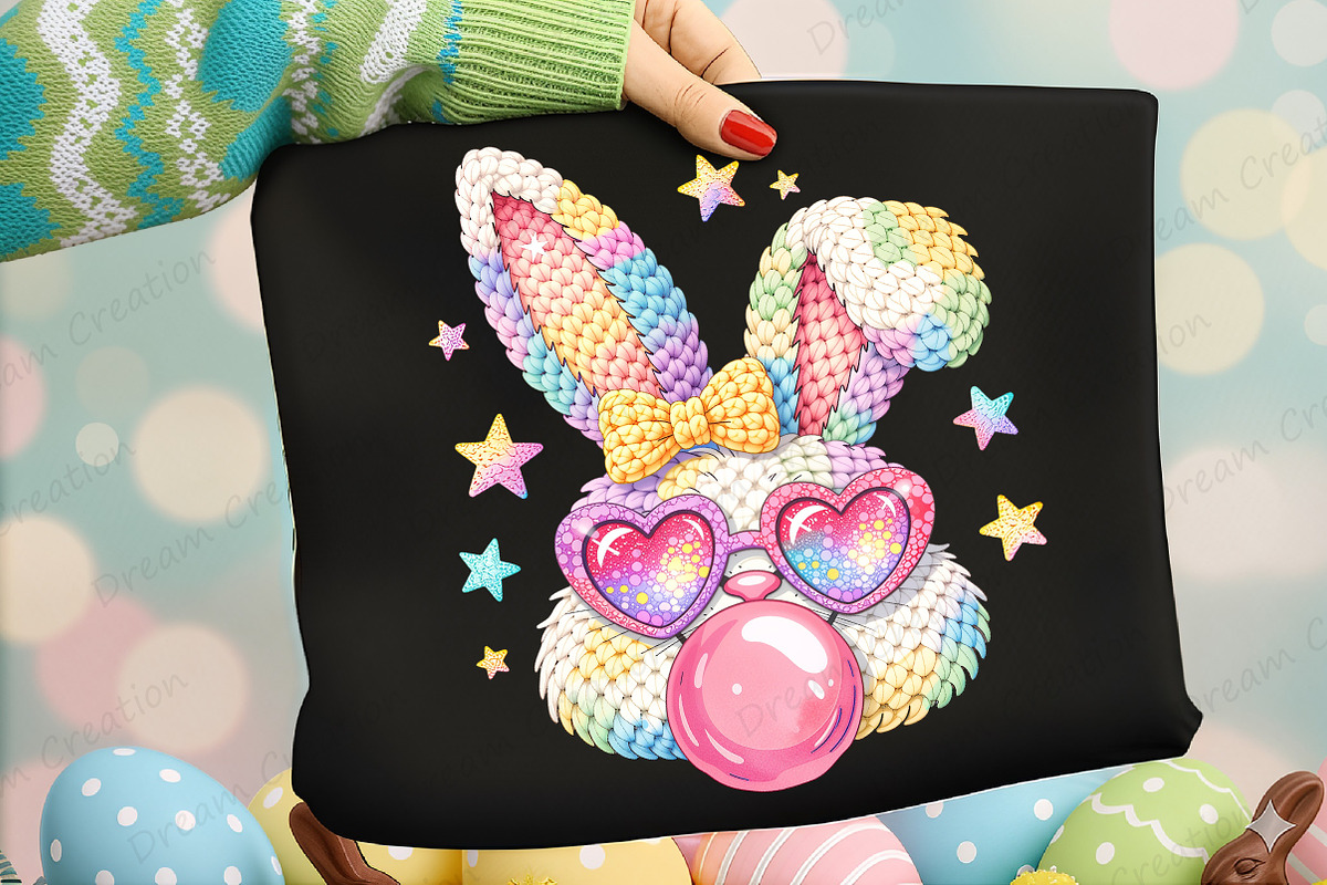 Yarn Crochet Easter Bunny Png, an Illustration by Dream Creation (Photo 1 of 5)
