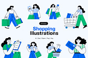 Shopping Illustration Art, a Person Illustration by Vectors Market (Thumbnail 1 of 9)