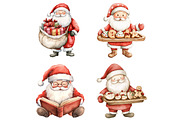 Cute Santa Claus Christmas Clipart, a Seasonal Illustration by CitraGraphics (Thumbnail 6 of 7)