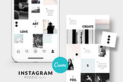 CANVA BUNDLE| Instagram puzzle templ, a Social Media Template by CreativeFolks (Thumbnail 8 of 17)