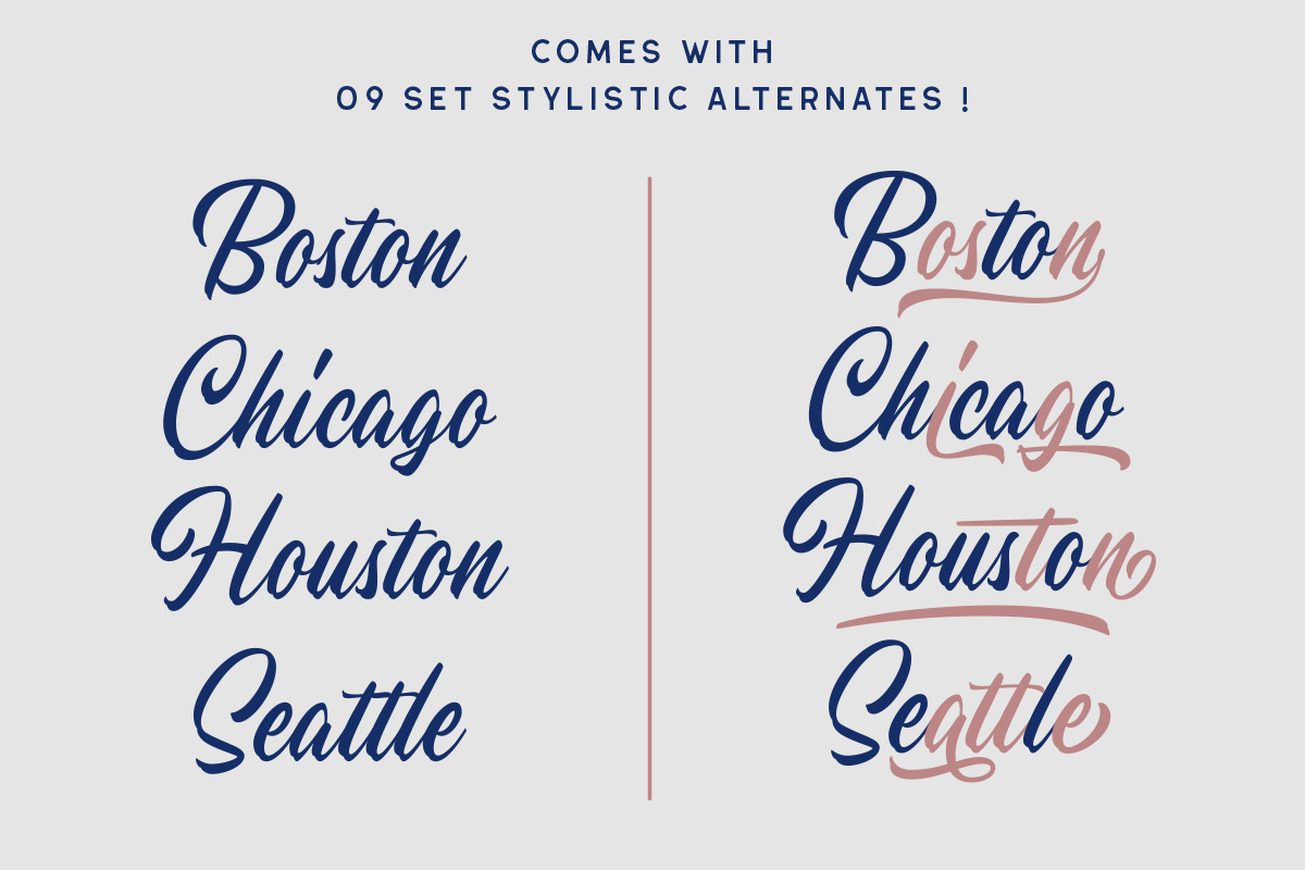Hillstown Font Collection (+EXTRA), a Script Font by Letterhend Studio (Photo 2 of 14)