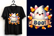 Watercolor Cute Boo Halloween Clipar, an Illustration by SVGArt (Thumbnail 3 of 8)