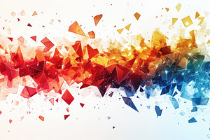Shattered Crystal Explosion Red Oran, a Background Photo by Pixeness Studio
