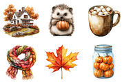 Vintage Autumn Clipart Png, an Illustration by SinaCreation (Thumbnail 4 of 7)
