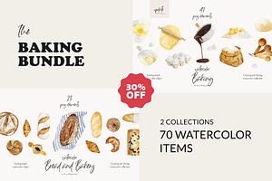 Watercolor Baking BUNDLE