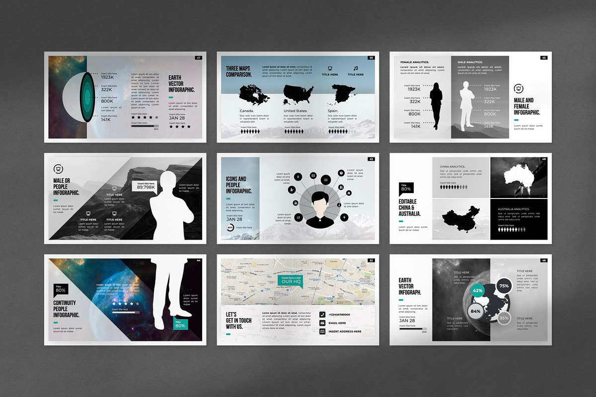 Trendy PowerPoint Template, a Presentation Template by Creathrive Design (Photo 7 of 7)