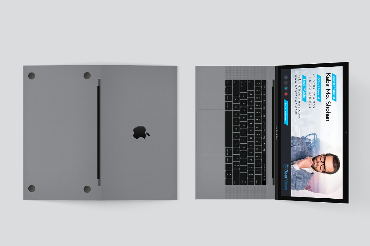 Folded Business Card - Reporter, a Business Card Template by TheFeture (Photo 2 of 5)