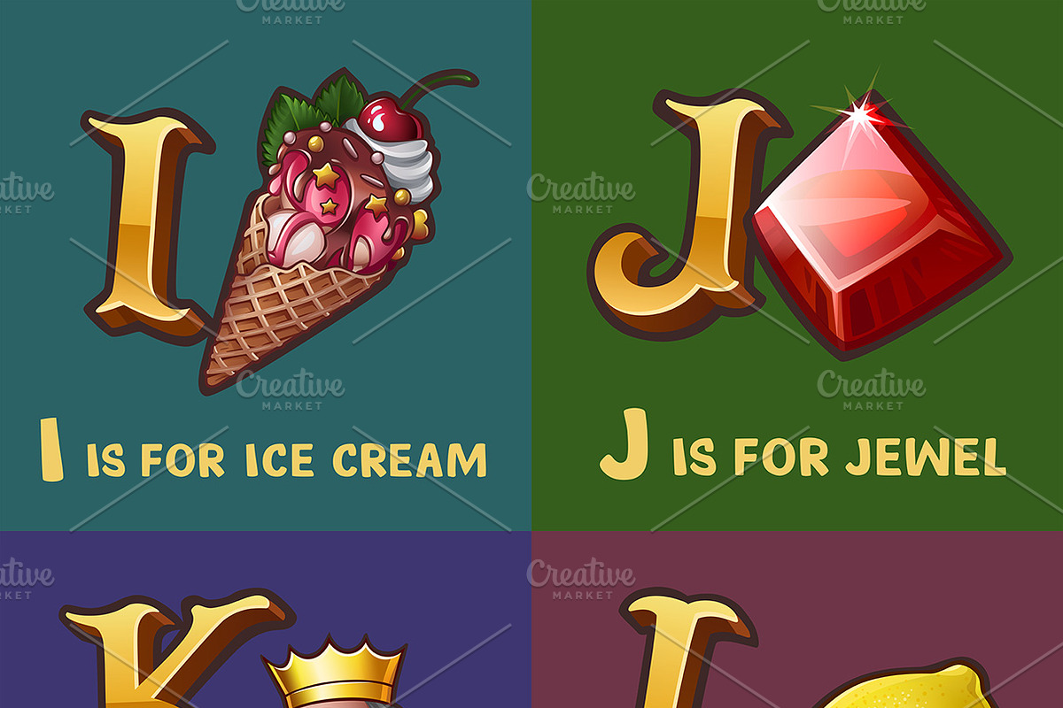Children's Alphabet SET, an Education Illustration by Saranai Store (Photo 6 of 10)