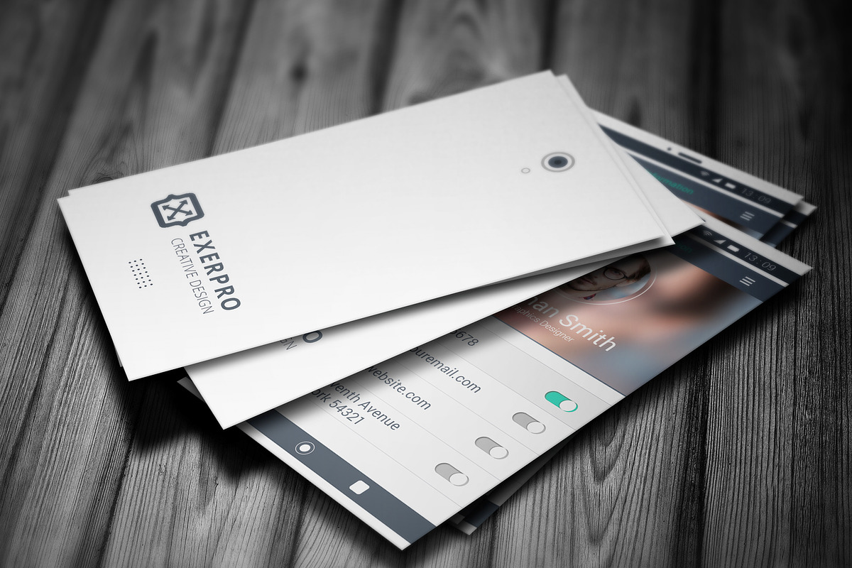 Smart Phone Style Business Card, a Business Card Template by Shapnochura Design Studio (Photo 5 of 6)