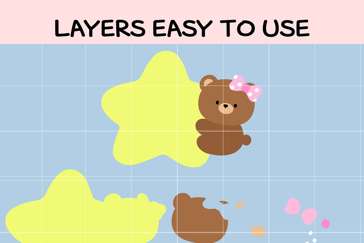 Cute Bear with Star SVG, an Illustration by TheHitShop (Photo 3 of 10)