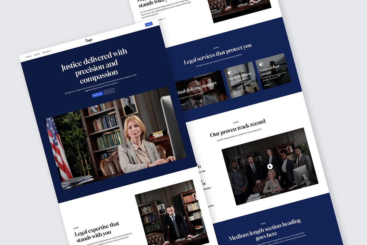 Justice - Landing Page Template, a Websites & App Template by RPWDS (Photo 2 of 3)