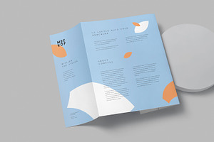 US Letter Gate Fold Brochure Mockups