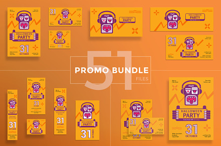 Promo Bundle | Halloween Party, a Poster Template by Amber Graphics